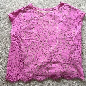 Pink lace blouse